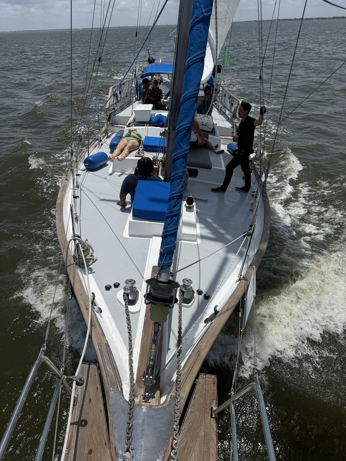 Sailing across Galveston Bay