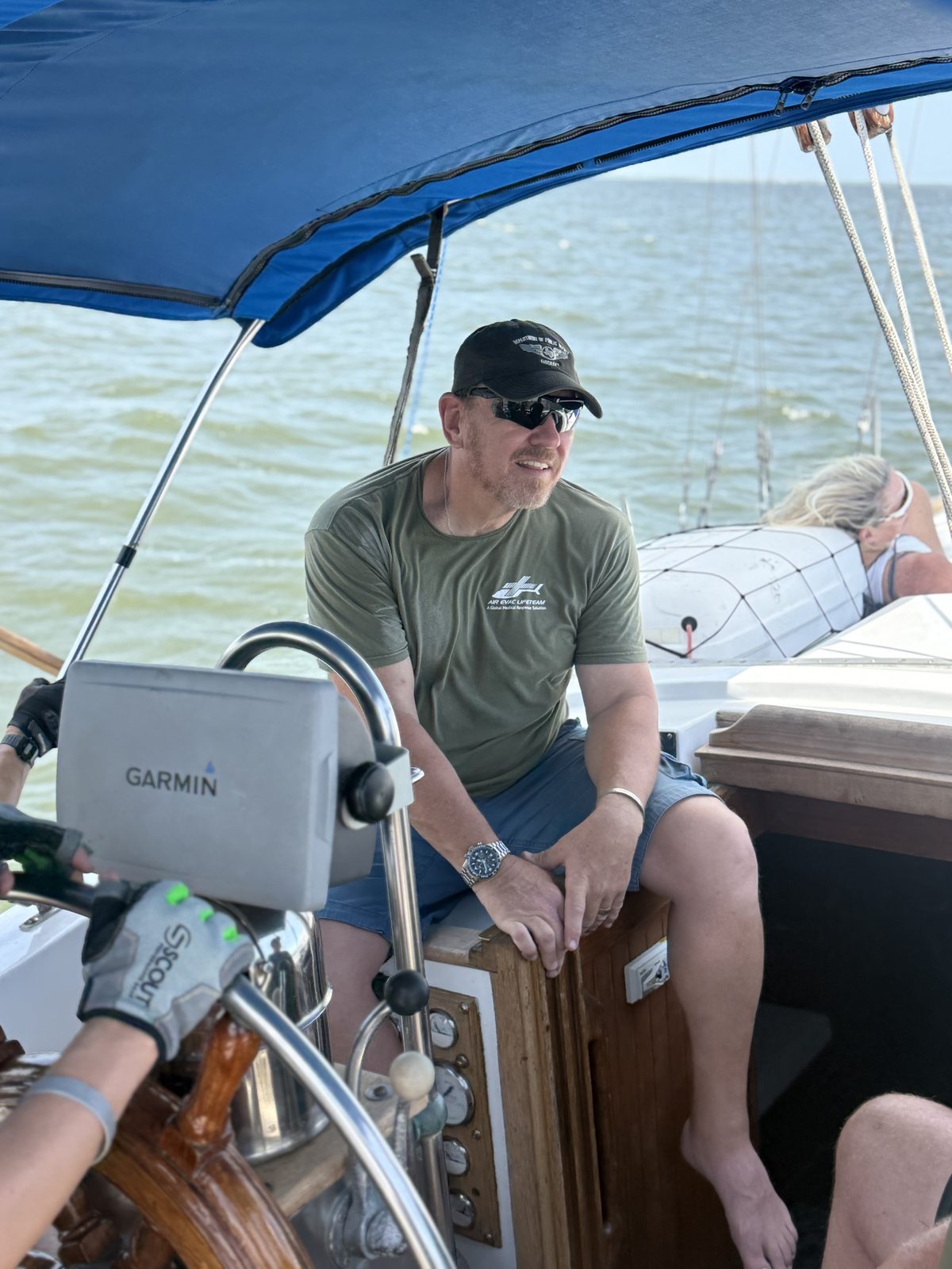 A guest taking the wheel