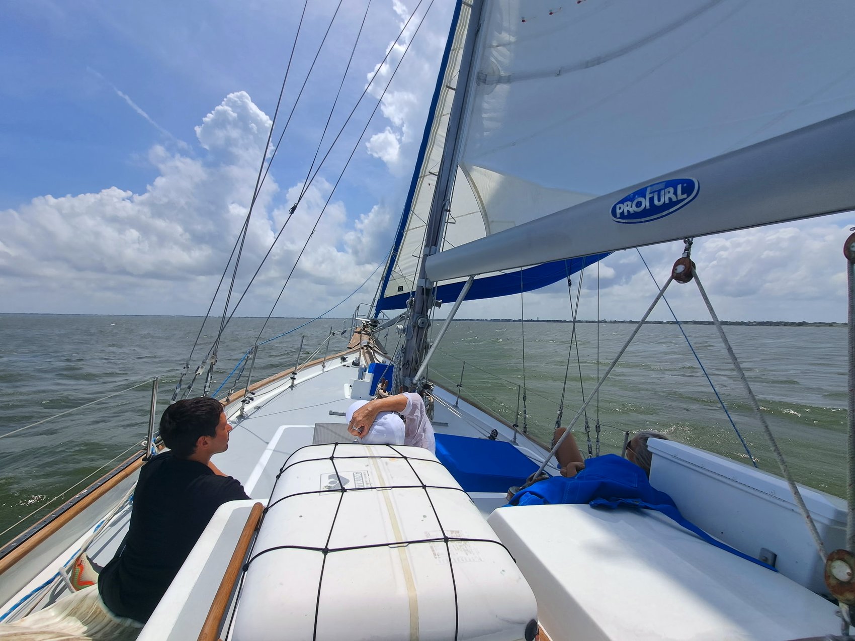 Sailing the open bay